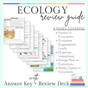 Ecology Study Guide Review with Answer Key