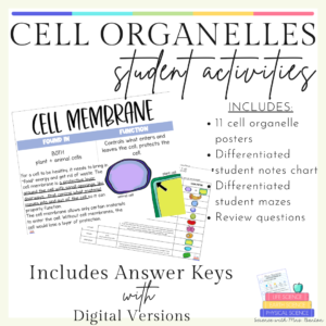 Cell Organelles Student Activity Bundle